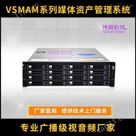 中心没资系统 VSMAM媒资处理服务器 伟视媒资编目审核