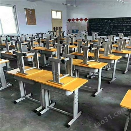 山西中小学生课桌椅单双人位课桌椅厂家学校辅导班课桌椅