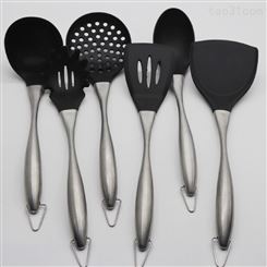 家易康 双线空心柄不锈钢厨具六件套 勺铲锅铲汤勺烹饪工具