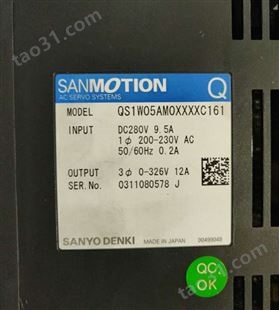 专业维修 SANMOTION三洋伺服驱动器QS1W05AM0XXXXC161 _苏州优米佳技术