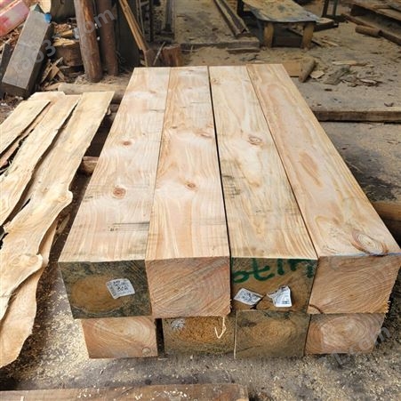 邦皓花旗松原木木方园林古建工程实木方松木板材