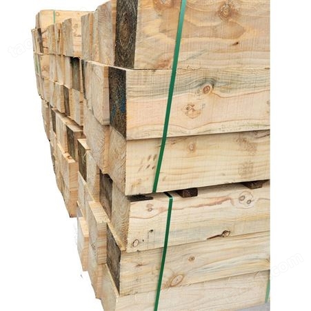 邦皓木材厂铁路枕木松木木方户外防腐木垫设备道木