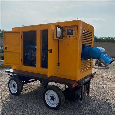 防汛抢险柴油机水泵1500立方移动式防汛排涝泵车柴油移动泵车