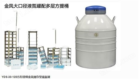 金凤液氮罐YDS-30-125方形提桶金凤储存型液氮罐 大容积液氮桶