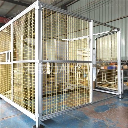 机器人防护网 40*40 工业铝型材框架网格围栏