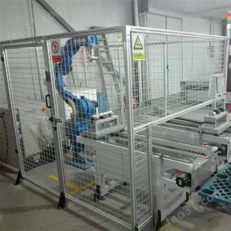 机器人防护网 40*40 工业铝型材框架网格围栏