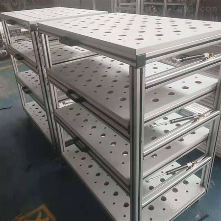 可移动货架 车间仓库储物铝型材货架 上海定制铝型材物料架