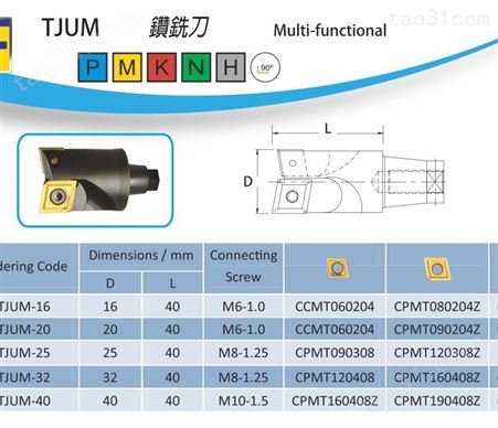 优惠供应中国台湾TJF泰精钻铣刀钻头铣刀型号齐全TJUM16 TSJM-20 中国台湾泰精