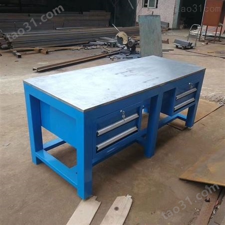 珠海A3钢板工作台  不锈钢台面工作台  飞模钢板桌子带柜子