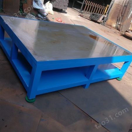 供应安徽钳工工作桌 20厘钢板工作台 钳工修模铸铁平台