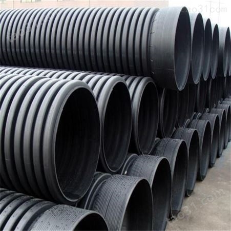 永州排水排污工程用HDPE双壁波纹管DN110-800 万锦塑料管材批量供应品质保障