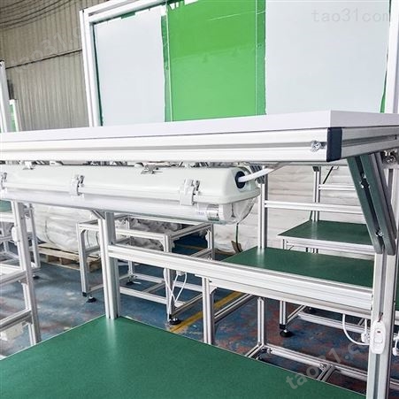 上海晟力Aluson定制产品双层带灯架工作台 铝型材加工定制